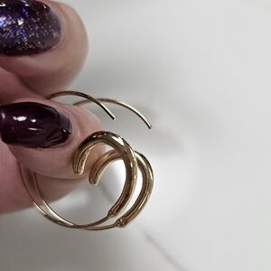 Elegant Gold Plated Hoop Earrings